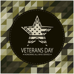 Veterans day card or background. vector illustration.