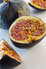 fresh figs on a white background