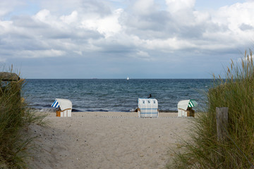 Dünenweg zum Strand in Heiligenhafen, Schleswig-Holstein