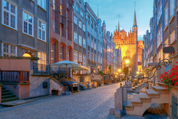 Fototapeta premium Gdansk. Mariacka street at night.