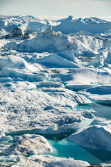 Icefjord Ilulissat at the Glacier Sermeq Kujalleq, Greenland