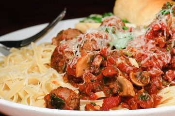 Spaghetti with meatballs