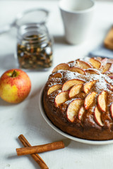 Homemade Apple Pie with cinnamon