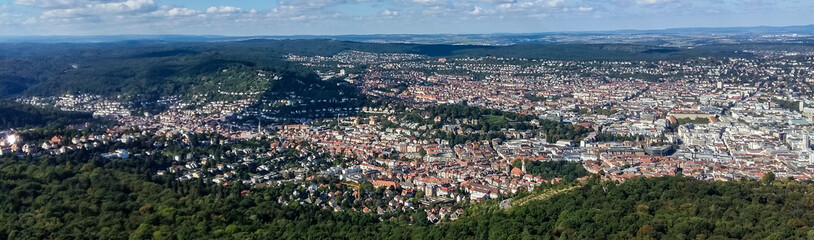 Fototapeta na wymiar Panorama von Stuttgart