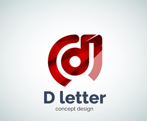 Vector D letter concept logo template