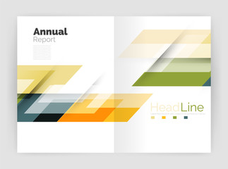 Fototapeta premium Geometric business annual report templates, modern brochure flyer template