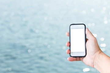 Smart phone in male hands