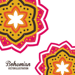 Bohemian concept with icon design, vector illustration 10 eps graphic.