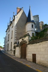 Fototapeta na wymiar Gothic mansion in Montrichard