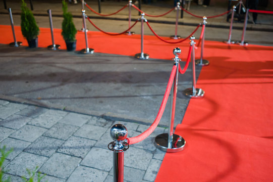 Red Carpet -  is traditionally used to mark the route taken by heads of state on ceremonial and formal occasions