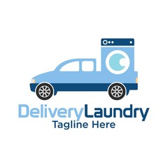 Delivery Laundry Logo Template