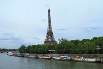 The Eiffel Tower in Paris, capital and the most populous city of France