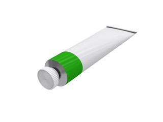 Tube on a white background, 3D rendering