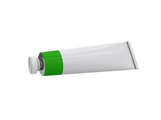 Tube on a white background, 3D rendering