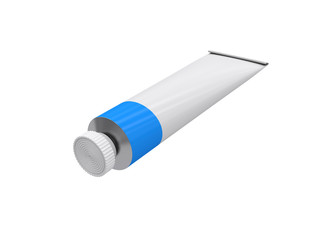 Tube on a white background, 3D rendering