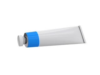 Tube on a white background, 3D rendering