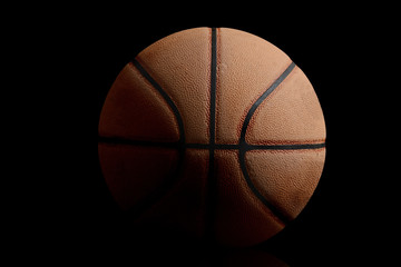 basketball on a black background sport concept