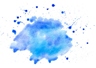 Blue abstract water color brush stoke background texture