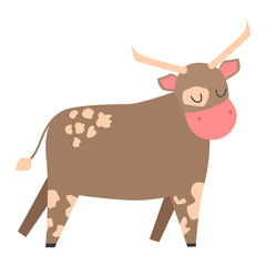 Cartoon cow character