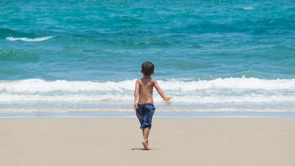 Children swimming in the sea