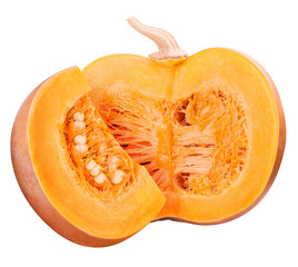 Group of pumpkins isolatet in white background clipping path