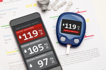 Application for diabetes on smartphone