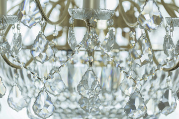 Background images of crystal chandeliers.