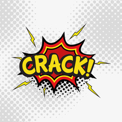 Comic Text, Pop Art style.CRACK.