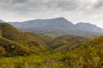 Fototapeta na wymiar Valley and hills in Calitzdorp