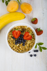 Granola with fruits