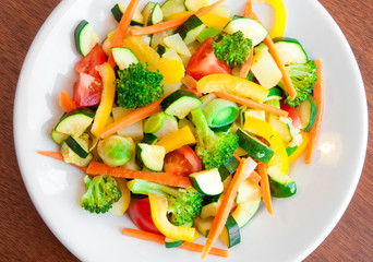 Assorted cooked vegetables