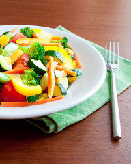 Vegetable soup in a white bowl