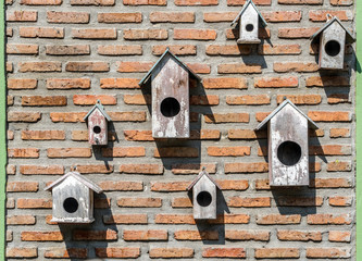 Bird house on the wall