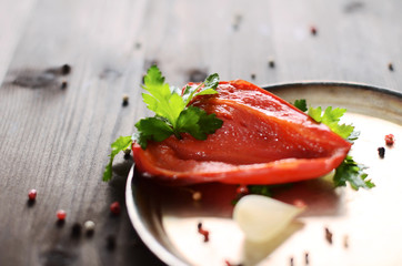 baked vegetables (paprika, onion, pepper)