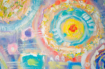 Abstract colorful acrylic painting. Canvas. Grunge background. Brush stroke texture units. Artistic...