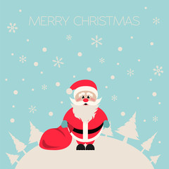 Santa Claus character. Emotions icon set. Merry Christmas