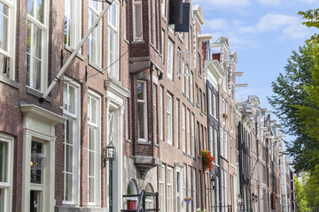 Typische Fassaden in Amsterdam, Niederlande