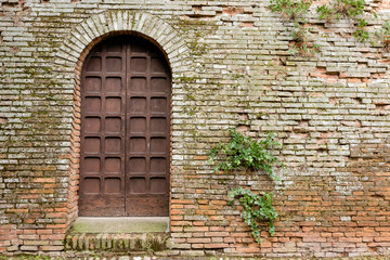 Detail of the famous castle of Imola in Italy