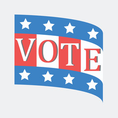 Voting concept by vote of Style flag usa.