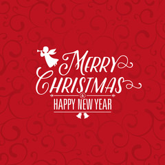 Ornamental Christmas Card with Greetings