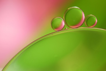 Oil and Water - green and pink (160)