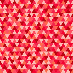 Triangle Christmas pattern, red and pink geometric background vector