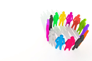 team work 3d rendering