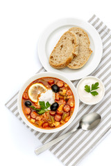 Solyanka - Russian traditional meat soup