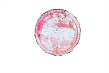 old sign no entry. isolated on white.