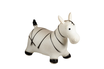 toy rubber bouncy Zebra jumping