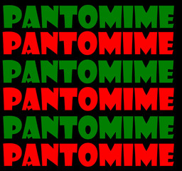 Abstract creative Christmas pantomime greeting scene 