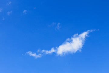 White clouds in blue sky