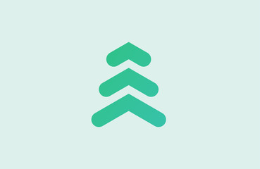 Abstract logo. Minimalistic logo design. Creative logo. Beautiful and simple element. Pine logo. Tree logo