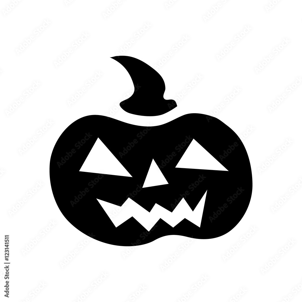 Sticker halloween pumpkin icon. simple illustration of pumpkin vector icon for web - Stickers